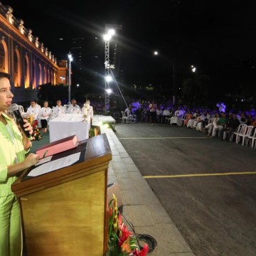 Raquel Lyra deixa mensagem aos pernambucanos durante tradicional Missa do galo no Recife