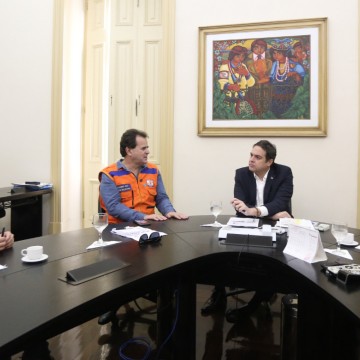 Paulo Câmara recebe o Secretário Nacional de Defesa Civil