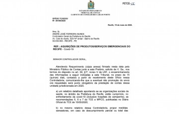 Relator do TCE cobra transparência nos gastos dos hospitais de campanha do Recife
