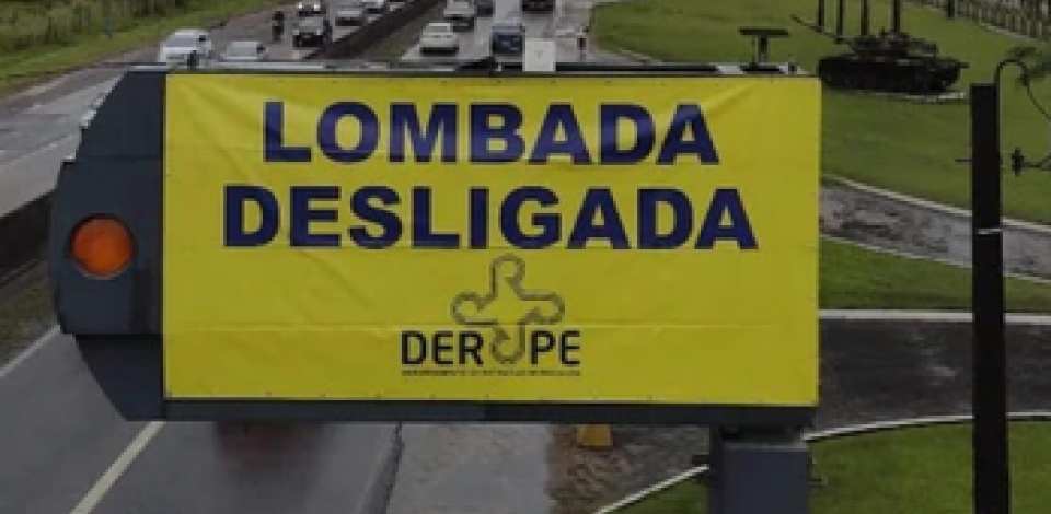 Lombadas em rodovias de Pernambuco serão desligadas no feriadão