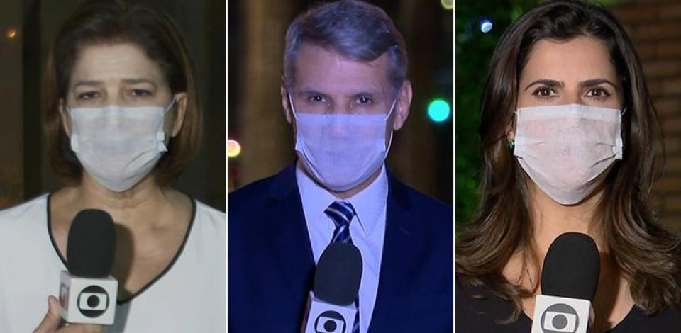Globo determina que repórteres de rua entrem no ar com máscaras
