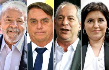 Lula tem 45%, Bolsonaro 32%, Ciro 9% e Tebet 5%, aponta DataFolha