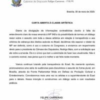 Deputado federal Felipe Carreras (PSB-PE)  propôs medida que sugere mudanças no pagamento e recebimento de direitos autorais. Depois de polêmica, parlamentar pediu a Maia retirada da emenda na MP 948