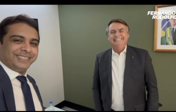 Fernando Rodolfo visita Bolsonaro e grava vídeo para Caruaru 