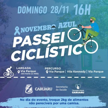 Prefeitura realiza passeio ciclístico em alusão ao Novembro Azul