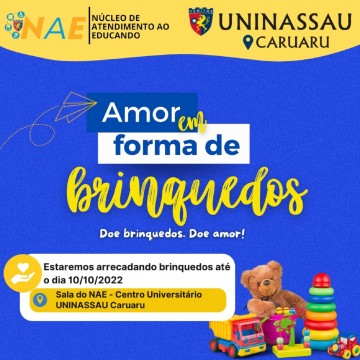 Centro Universitário lança campanha de arrecadação de brinquedos em Caruaru