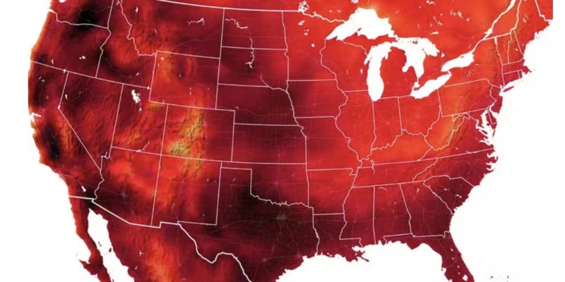 Temperatura alta  nos Estados Unidos bate recorde atinge mais de 100 milhões de pessoas. 