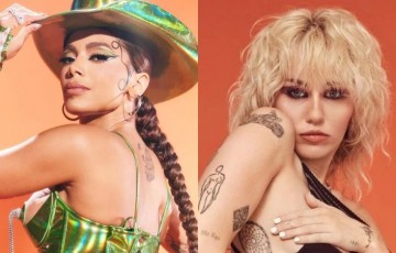 Contagem regressiva para o Lollapalooza : Anitta e Miley Cyrus cantam juntas 