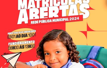 Prefeitura de Salgueiro inicia período de matrícula escolar na rede municipal