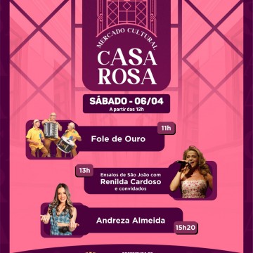 Casa Rosa retoma atividades com programação musical neste fim de semana
