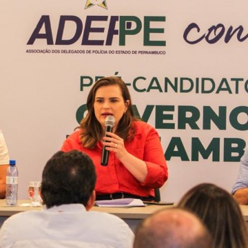 Marília Arraes participa de encontro sobre segurança pública na Associação de Delegados