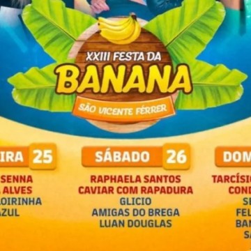 Festa da Banana volta a São Vicente Férrer