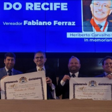 Câmara do Recife concede Títulos de Cidadão a dois juristas de destaque no Nordeste
