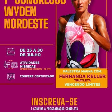 Centro Universitário promove Congresso Nordeste com participação da triatleta Fernanda Keller
