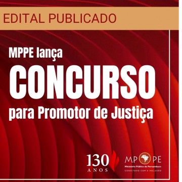 MPPE lança edital de concurso público para promotor de Justiça