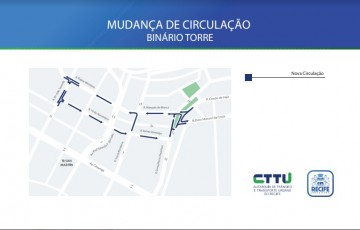 CTTU implanta mudança de circulação e novas faixas de pedestres no bairro da Torre