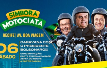 Anderson, Gilson e Izabel divulgam motociata com Bolsonaro no Recife