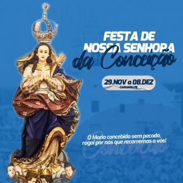 Festa de Nossa Senhora da Conceição segue até o dia 08 de dezembro