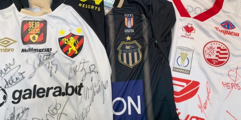 Caruaru City, Central, Náutico e Sport doaram camisas dos clubes para um bingo virtual solidário