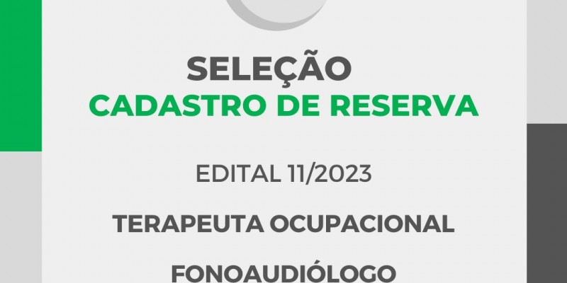 O edital (10/2023) é exclusivo para cadastro de reserva de pessoas com deficiência (PCD)  