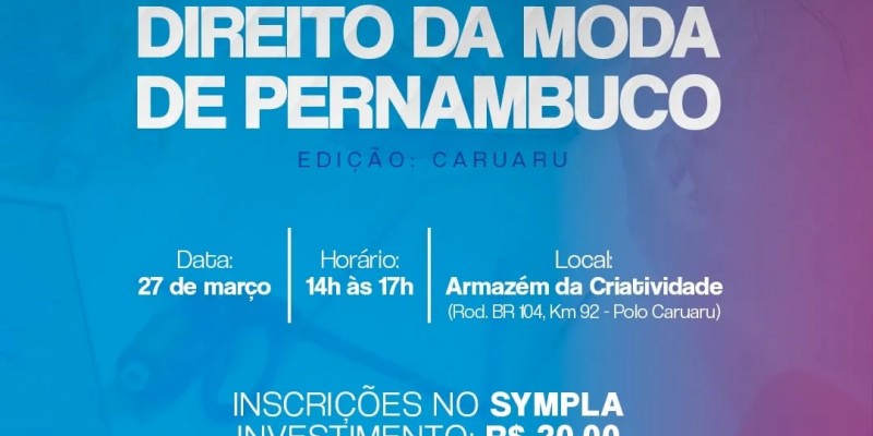 O evento acontece no Armazém da Criatividade e tem o apoio da OAB Santa Cruz do Capibaribe; OAB Paraíba; OAB Rio Grande do Norte e UFPE – Campus Agreste