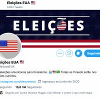 Criadores da perfil EleicoesEUA no Twitter e Instagram analisam a corrida eleitoral americana.