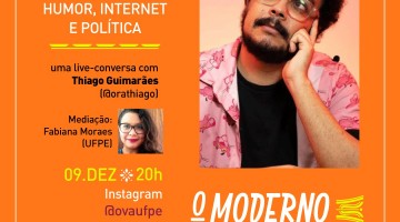 YOUTUBER THIAGO GUIMARÃES FALA DE HUMOR, INTERNET E POLÍTICA NESTA QUARTA (9), ÀS 20h 