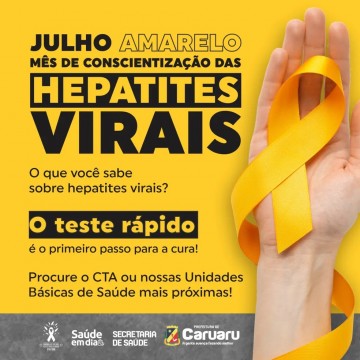 Caruaru realiza ação de saúde em alusão ao Julho Amarelo e hepatites virais