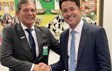 Presidente da Petrobras recebe Anderson Ferreira para tratar da conclusão da Refinaria Abreu e Lima