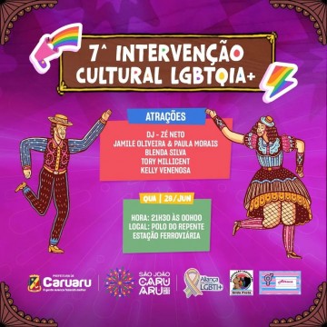 7ª Intervenção Cultural LGBTQIA+ em Caruaru, confira a programação