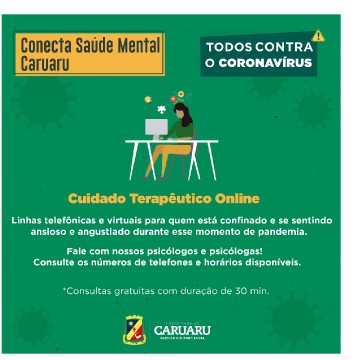 Secretaria de Saúde de Caruaru disponibiliza atendimento psicológico online