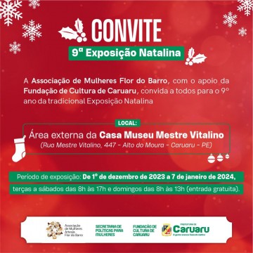  9ª Exposição Natalina será realizada no Alto do Moura em Caruaru