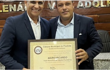 Mário Ricardo recebe título de cidadão paulistense 