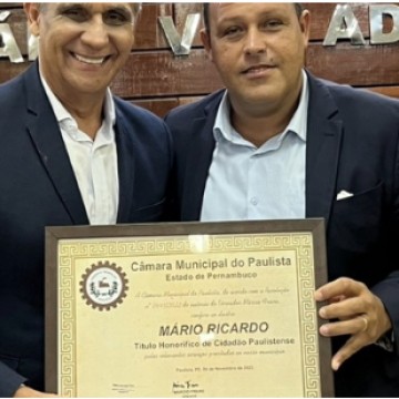 Mário Ricardo recebe título de cidadão paulistense 