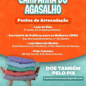 Transforma Caruaru promove campanha de arrecadação de agasalhos