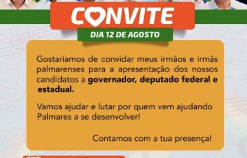 Em Palmares, prefeito Júnior de Beto fará evento para apresentar seus candidatos 