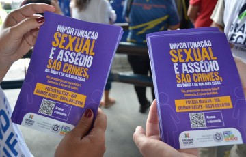 Ação educativa do Grande Recife orienta população sobre importunação sexual em ônibus