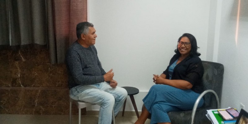Viviane se reuniu nesta quarta-feira, 8 de junho, com o presidente estadual da sigla, Edinázio Silva, onde discutiu sobre políticas públicas para as mulheres e propostas para o estado