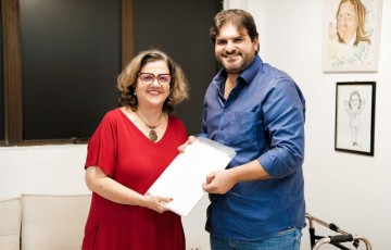 Vinicius Labanca visita senadora eleita, Teresa Leitão, buscando recursos para São Lourenço