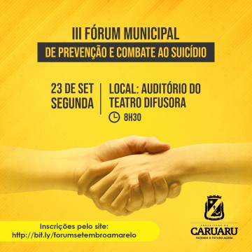 III Fórum Municipal de Prevenção e Combate ao Suicídio será realizado em Caruaru