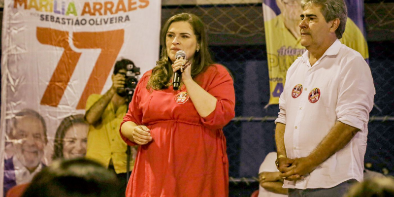 A candidata participou de evento político no bairro do Cordeiro, na Zona Oeste do Recife