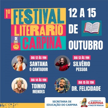 Universo cultural da Mata Norte é destaque no 1º Festival Literário de Carpina