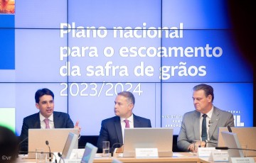 Ministros Silvio Costa Filho, Renan Filho e Carlos Fávaro apresentam ações para facilitar o escoamento da safra de grãos 2023/2024 