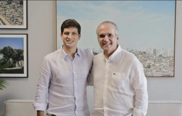 João Campos recebe visita do senador Fernando Dueire e agradece mandato em favor do Recife 